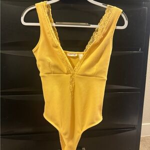 Sunny Yellow Lace Bodysuit